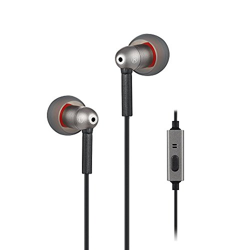 BCOOL 高音質 イヤホン カナル型 密閉型 マイク付き ハイレゾ対応 外部ノイズ遮断 BC-107GY グレー