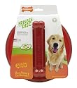 Nylabone Flexible Rainbow Frisbee Flying Disc Dog Toy, Bone-Shaped Top, Large