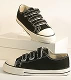 Produkt-Bild: Trendiger aktueller Textil Sneaker schwarz mit Klettverschl&uuml;ssen