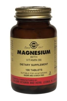 Solgar Magnesium with Vitamin B-6 Tablets - 100 tablets