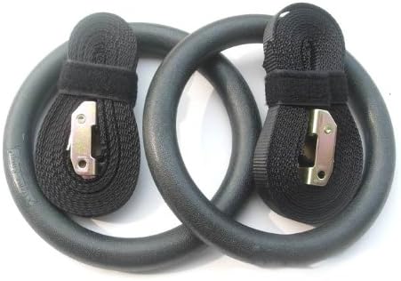 Athle Olympic Exercise Fitness Crossfit Muscle Training Gymnastic Rings with Flexible Buckles