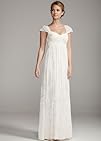 Davids Bridal Wedding Dress Floral Burnout Chiffon Gown