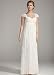 David's Bridal Floral Burnout Chiffon Gown Style 859695D, Ivory, 18