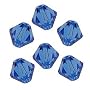 Swarovski Crystal Bicones 5301 4mm Sapphire Beads (50)