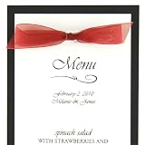 Printable Menu Card - Slim Layered - Black (50 Pack)