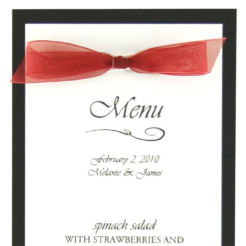 wedding menu cards