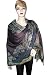 Light Eggplant Floral Reversible India Pashmina Shawl 80"x28" Free Shipp