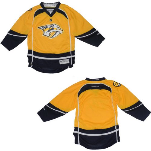 Boys NHL Nashville Predators Hockey Jersey / Sweater - Yellow & Blue (Size: 4-7 )
