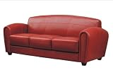 Leather Sofa in Red - A3007-J067-SOFA
