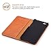 SHIELDON Slim Fit Leather Flip Wallet Case with Kickstand, Card Slots, Bill Compartment, Magnetic Closure for iPhone 6s / iPhone 6 4.7 Inch - Brown