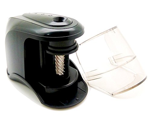 tatji Electric Pencil Sharpener, Heavy Duty Helical Blade, Battery Powered, Compact model