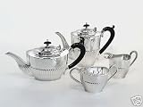 Kaffee- und Teeservice Queen Anne, 4-teilig, Sterlingsilber, Echtsilber, Silber 925