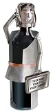 Female Executive Wine Bottle Holder or Wine Caddy by H&K Steel Sculpture 6074-LI