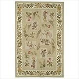 IMAGE OF Safavieh Chelsea Collection HK07A Hand-Hooked Sage and Ivory Wool Round Area Rug, 5-Feet 6-Inch