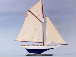 25" - Sailboat Decoration - Model Boat - Wooden Model Sailing Boat
