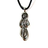 Goddess of Spirituality for Self Realization Pewter Pendant with Black Corded Necklace
