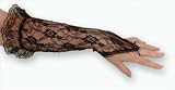 Fingerless Gauntlet Long Lace Gloves with Ruffle