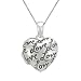 Sterling Silver "Love" Heart Locket, 18"