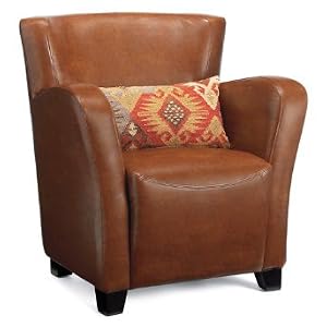 Oxford Leather Chair - Red - Grandin Road