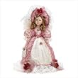 Rose Maiden Porcelain Victorian Doll With Wood Stand