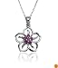 Sterling Silver Amethyst Flower Pendant