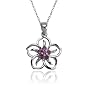 Sterling Silver Amethyst Flower Pendant