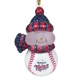 Minnesota Twins Mlb All-Star Light-Up Acrylic Snowman Ornament (3)"