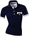 jeansian Men's Slim Fit short Sleeves Casual POLO Tee T-Shirts U012
