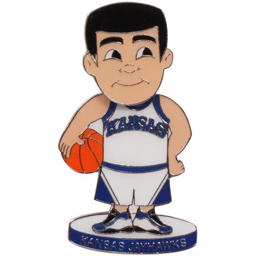Kansas Jayhawks Bobblehead Basketball Player Pin