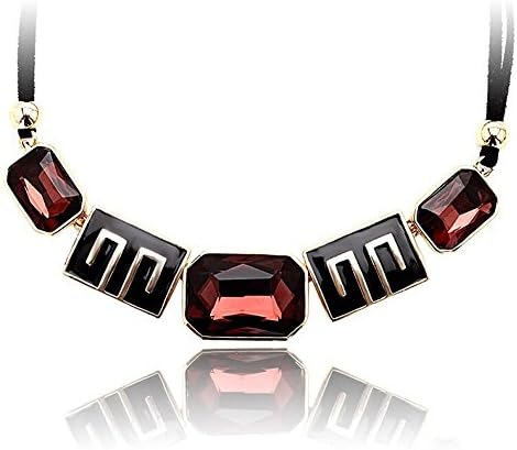 Seeknice Champagne Rhinestone Collar Necklace Elegant Jewelry for Women Girls