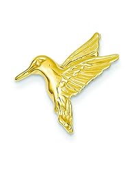 14K Yellow Gold Hummingbird Slide Pendant Jewelry