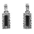 Marcasite with Black Onyx Earrings, Size: 38mm