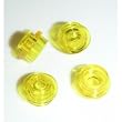Lego Building Accessories 1x1 Transparent Yellow Round Brick Plate, Bulk Pack - 100 Pieces