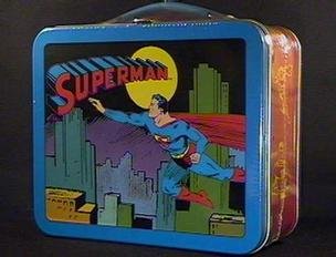  1998 - Hallmark / School Days Lunch Boxes - 1950s Superman - Numbered Edition - With COA - 75% Size of Original - 6x5x3 Inches - Plastic Handle - Out of Production - Rare - Collectible - New