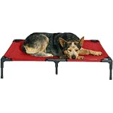 Kakadu Pet Elevated Pet Cot, Fire (Red) - Large, 36" x 30" x 7"