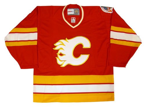 Calgary Flames Vintage 1989 Stanley Cup Dark NHL Hockey Jersey (CCM)