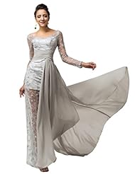 Sexy Long Sleeves Chiffon Sheer Ruched Cutout Lace-Up Party Dress 