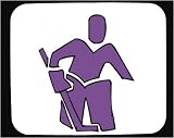 Mouse Pad with goal tender, sports, picture, logo, symbol, stick, Sweden, sign, purple, Europe, emblem, ice hockey, goalie, skater