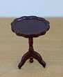 Dollhouse Miniature Mahogany Piecrust Side Table