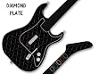 Protective skin fits the Wireless Kramer Guitar for the PS2, Guitar Hero 3 - DIAMONDPLATE BLACK