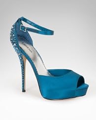 Helena Embellished Heel Satin Pump - WEB EXCLUSIVE