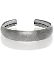 Silver Black Stardust Cuff Bangle