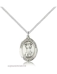 St. Francis of Assisi Sterling Silver Medal with Chain, Patron Saint of Animals & Catholic Action