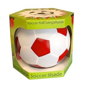 Red and White Football Lampshade