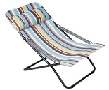 Transabed Ibaia Striped Mesh Fabric Folding Reclining Chair