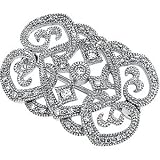 14K White Gold Diamond Brooch