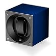 Swiss Kubik Single Watch Winder - Navy Blue Anodized Aluminum