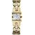 Guess Ladies 'Sheer Ice' Gold Plated Case with Stone Set Bracelet Watch