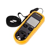 GM816 LCD Digital Wind Speed Scale Gauge Meter Anemometer Thermometer - 3V CR2032 battery INCLUDED - Ideal Tool for Windsurfing, Sailing, Fishing, Kite Flying and Mountaineering