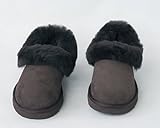 Sheep Touch Women's BALM Twin-Faced Australian Sheepskin Slippers Closed-Back Chocolate | Free Shipping in US